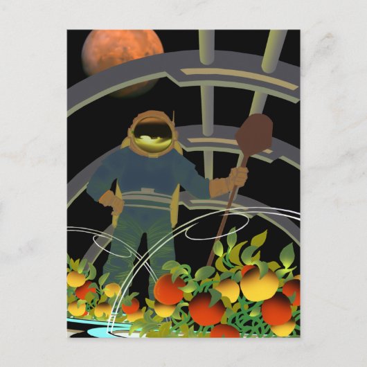 Vintage "Gewollt Bauer" Mars Einstellung Postkarte (Vorderseite)