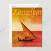 Vintage Gewürzinseln Sansibar Reisen Postkarte (Vorne/Hinten)