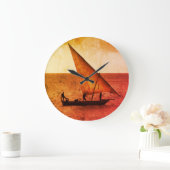 Vintage Gewürzinseln Sansibar Runde Uhr (Zuhause)