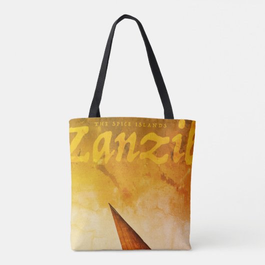 Vintage Gewürzinseln Sansibar Tasche (Rückseite)