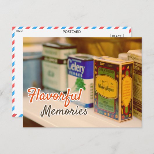 Vintage Gewürzkörner Postkarte (Vorne/Hinten)