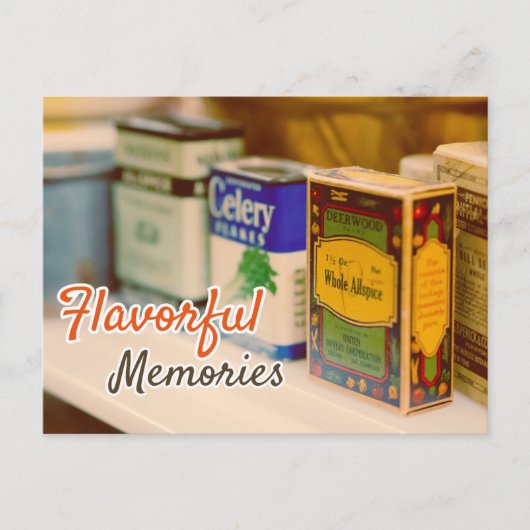Vintage Gewürzkörner Postkarte (Vorderseite)