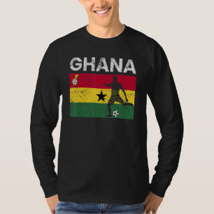 Vintage Ghana-Fahne für Fußballspieler T-Shirt