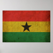 Vintage Ghana-Flagge Poster (Vorne)