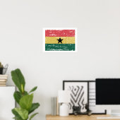 Vintage Ghana-Flagge Poster (Heimbüro)