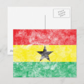 Vintage Ghana-Flagge Postkarte (Vorne/Hinten)