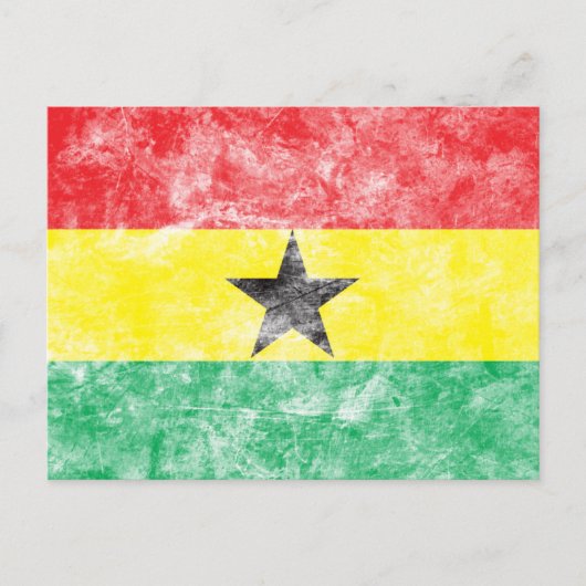 Vintage Ghana-Flagge Postkarte (Vorderseite)