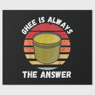 Vintage Ghee ist immer die Antwort Retro Food Love Geschenkpapier