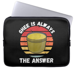 Vintage Ghee ist immer die Antwort Retro-Lebensmit Laptopschutzhülle