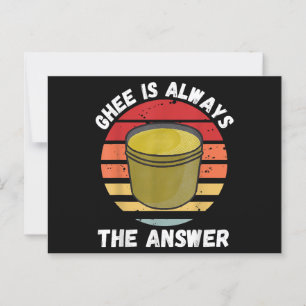 Vintage Ghee ist immer die Antwort Retro-Lebensmit Postkarte