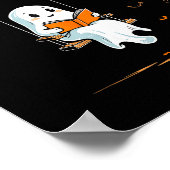 Vintage Ghost Swing Reading Book Swinging Hallowee Poster (Ecke)