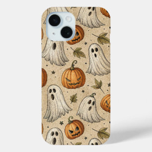 Vintage Ghosts & Pumpkins Halloween-Muster Case-Mate iPhone Hülle