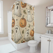 Vintage Ghosts & Pumpkins Halloween-Muster Duschvorhang (Beispiel)