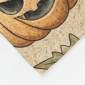 Vintage Ghosts & Pumpkins Halloween-Muster Fleecedecke (Ecke)