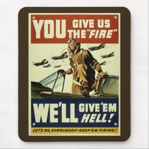 Vintage-Gib-ihnen-Hölle-Mauspad Mousepad