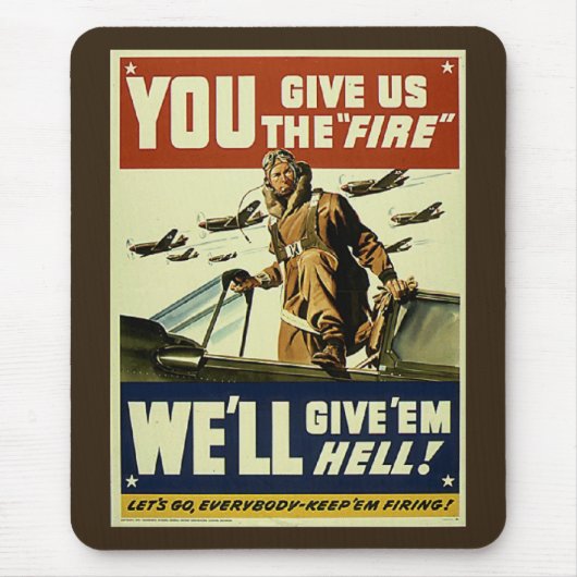 Vintage-Gib-ihnen-Hölle-Mauspad Mousepad (Vorne)