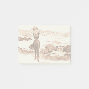 Vintage Gibson Girl Strand Meerjungfrau Badeanzug- Post-it Klebezettel