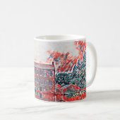 Vintage Gibson Mill Red Impressionist Sketch Kaffeetasse (VorderseiteRechts)