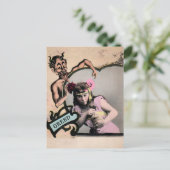 Vintage Gier des Toten Sins Postkarte (Stehend Vorderseite)