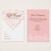 Vintage Gift Card Spring Pink Acanthus (Vorne & Hinten)
