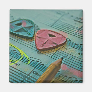 Vintage gift for a guitarist magnet