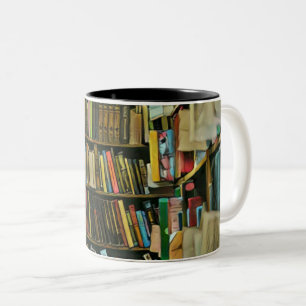 Vintage gift for book lovers zweifarbige tasse