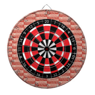 Vintage Giftetiketten für Gift Dartscheibe