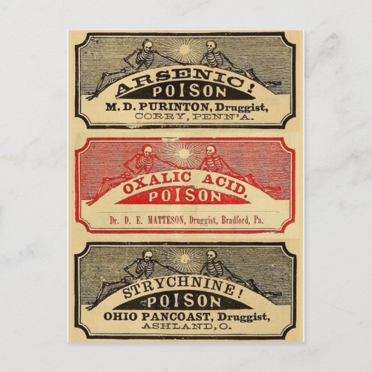 Vintage Giftkarte Postkarte (Vorderseite)