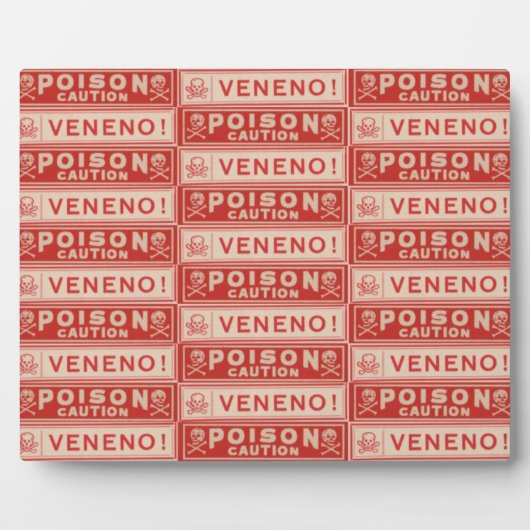 Vintage-Giftlabels Fotoplatte (Vorderseite)