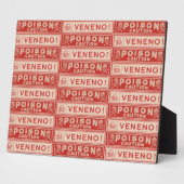 Vintage-Giftlabels Fotoplatte (Seite)