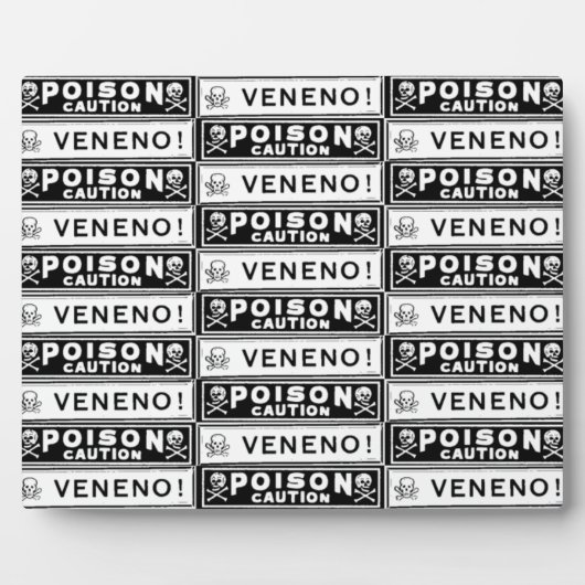 Vintage-Giftlabels Fotoplatte (Vorderseite)