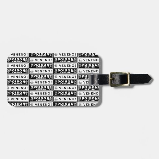 Vintage-Giftlabels Gepäckanhänger (Vorderseite horizontal)