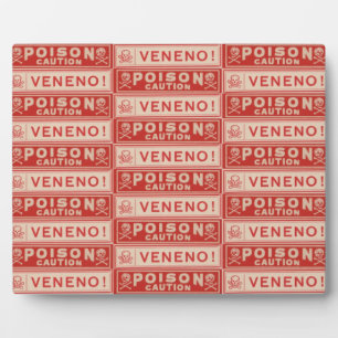 Vintage Giftmarkierungen Fotoplatte