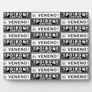 Vintage Giftmarkierungen Fotoplatte