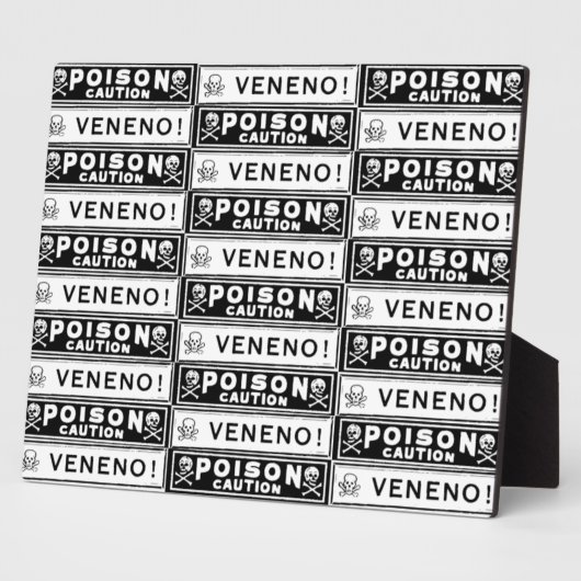 Vintage Giftmarkierungen Fotoplatte (Seite)