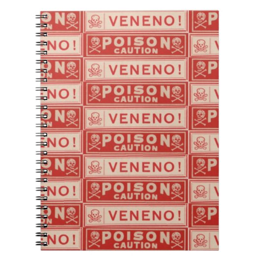Vintage Giftmarkierungen Notizblock (Vorderseite)