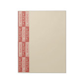 Vintage Giftmarkierungen Notizblock (Rotiert)