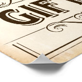 Vintage GIFTS-Signatur Poster (Ecke)