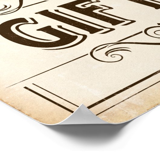 Vintage GIFTS-Signatur Poster (Ecke)