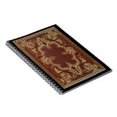 Vintage Gilded Leather Buchdecke Notizblock (Rechte Seite)