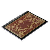 Vintage Gilded Leather Buchdecke Notizblock (Linke Seite)