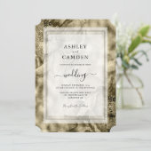 Vintage Gildenhochzeit Einladung (Stehend Vorderseite)