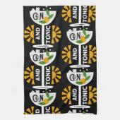 Vintage Gin- und Tonkunst Geschirrtuch (Vertikal)