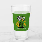 Vintage Gin- und Tonkunst Glas (Vorderseite)