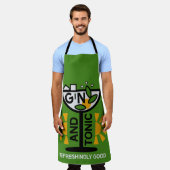 Vintage Gin- und Tonkunst Schürze (Getragen)