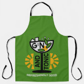 Vintage Gin- und Tonkunst Schürze (Vorderseite)