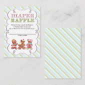 Vintage Gingerbrot-Windeln-Raffelkarten Begleitkarte (Vorne/Hinten)