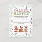 Vintage Gingerbrot-Windeln-Raffelkarten Begleitkarte (Vorderseite)