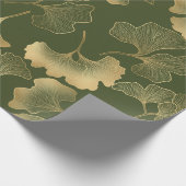 Vintage Ginkgo-Blattmuster Geschenkpapier (Ecke)