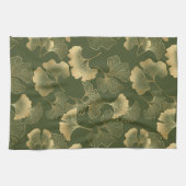 Vintage Ginkgo-Blattmuster Geschirrtuch (Horizontal)